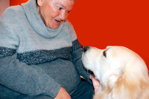 Terapia asistida con perros en el Centro de Día Aita Menni de Bilbao