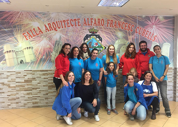 La Falla Arquitecto Alfaro – Francisco Cubells, solidaria con Hermanas Hospitalarias Valencia