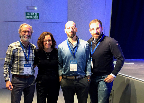 Integrantes de la mesa: Enrique Mirabet, Ciara Rueda de la Torre, Marcos Ríos y Leandro Di Stasi.